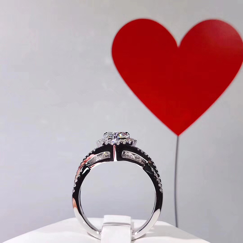 Custom Solid 14K White Gold Wo - Moissanite Engagement Ring 1 Carat review and price