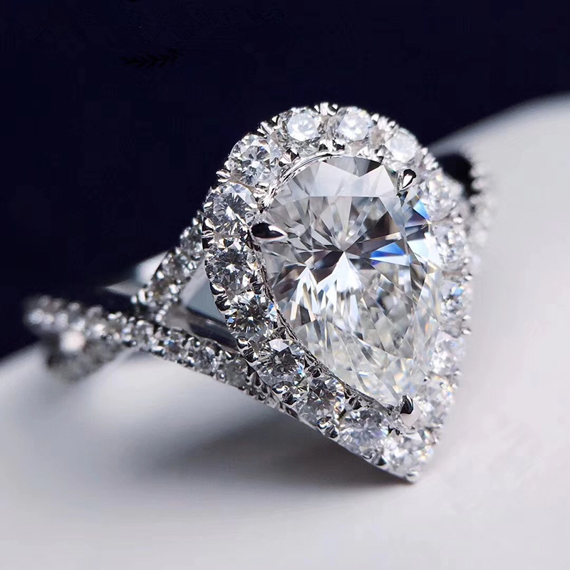 Custom Solid 14K White Gold Wo - Moissanite Engagement Ring 1 Carat review and price