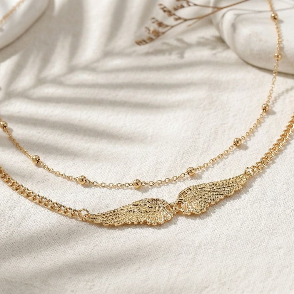 Gift Elegant Double Layer Wing - Body Jewelry review and price