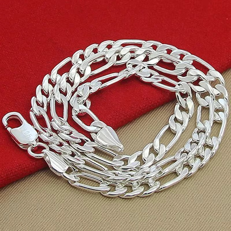 925 Sterling Silver Necklace F - Cuban Link Chain 12Mm review and price