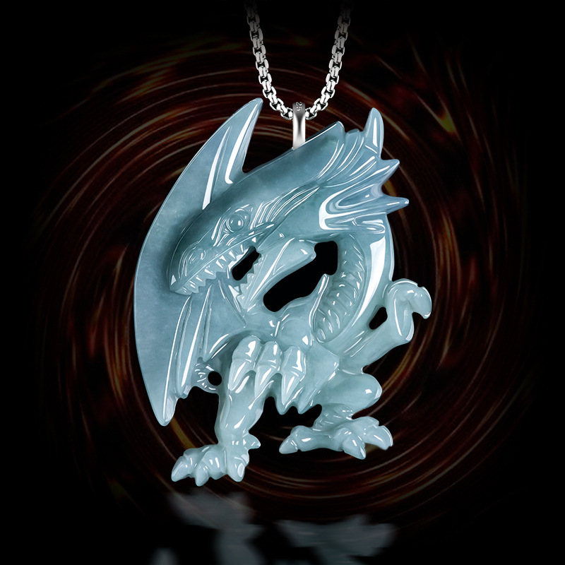 Blue Myanmar Jadeite Dragon Pe - Necklaces review and price