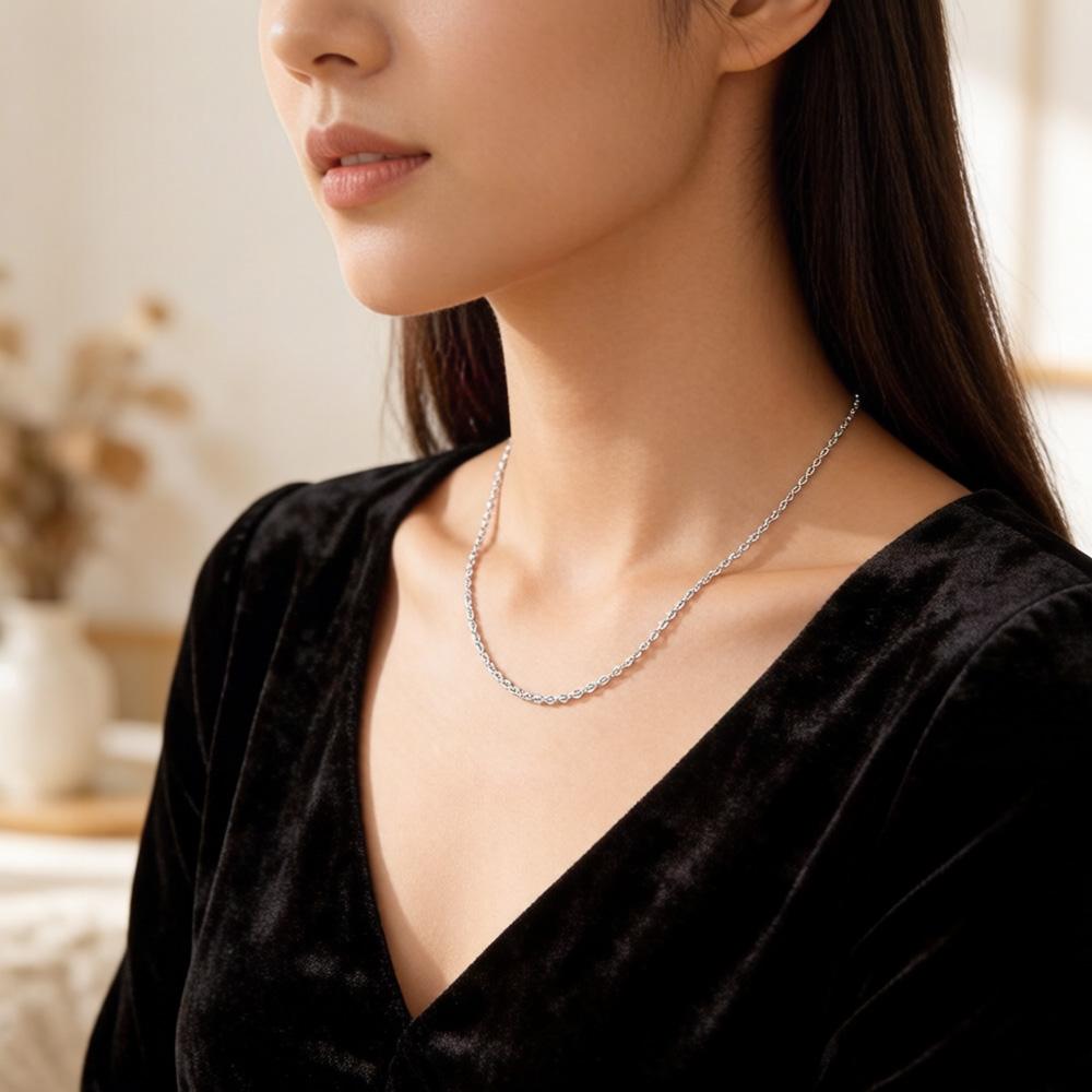Round Belcher Chain Necklace B - 925 Sterling Silver Chain Necklace Men review and price