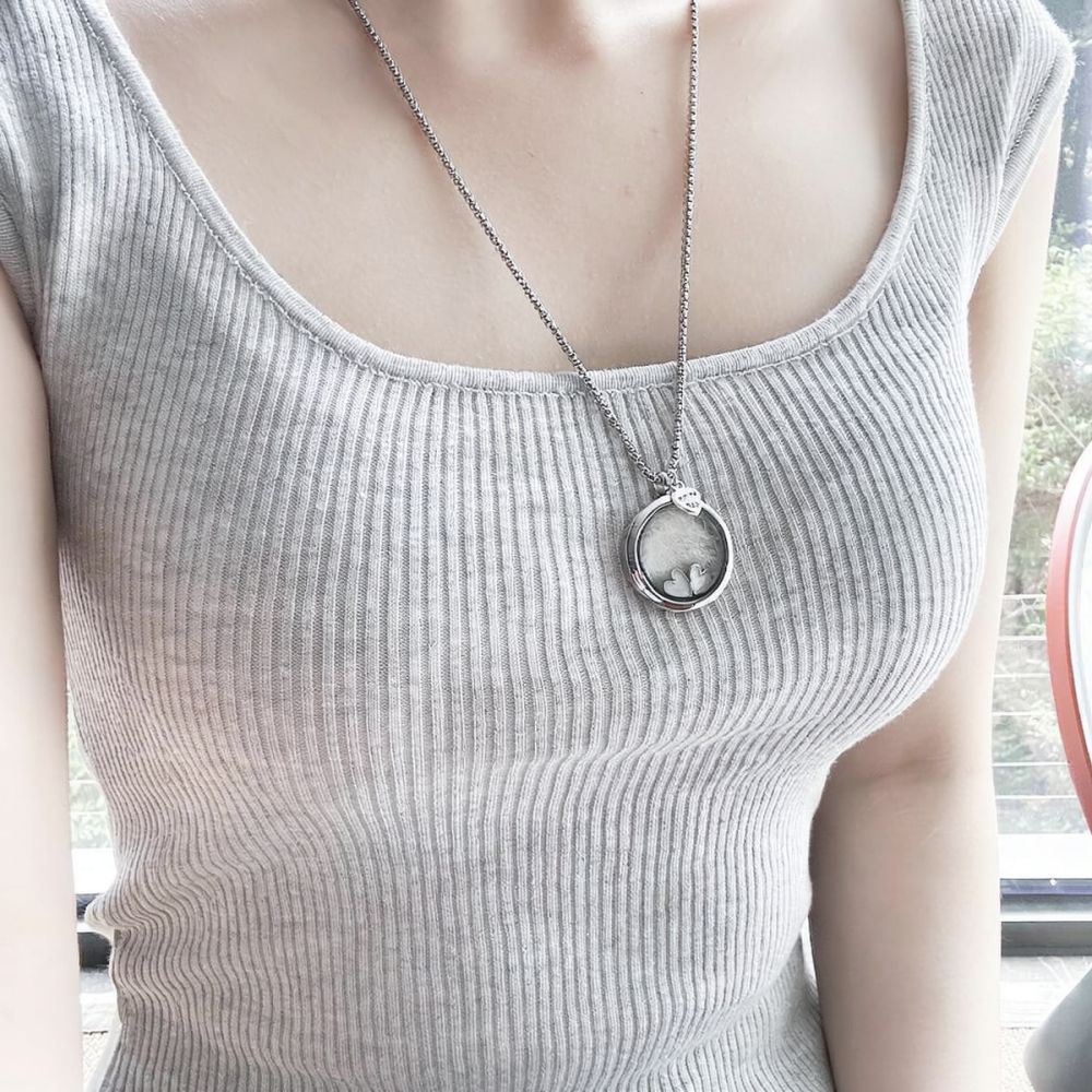 Stainless Steel Heart Keepsake - Heart Locket Necklace Photo review and price