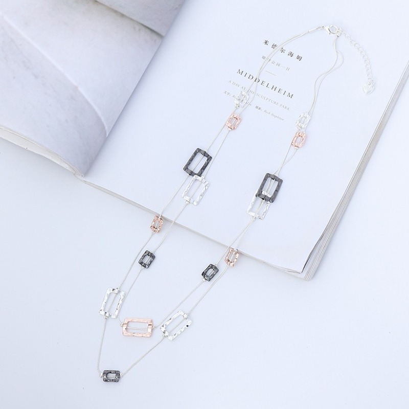Layered Long Chain Necklace Ha - Layered Pendant Necklace Aesthetic review and price
