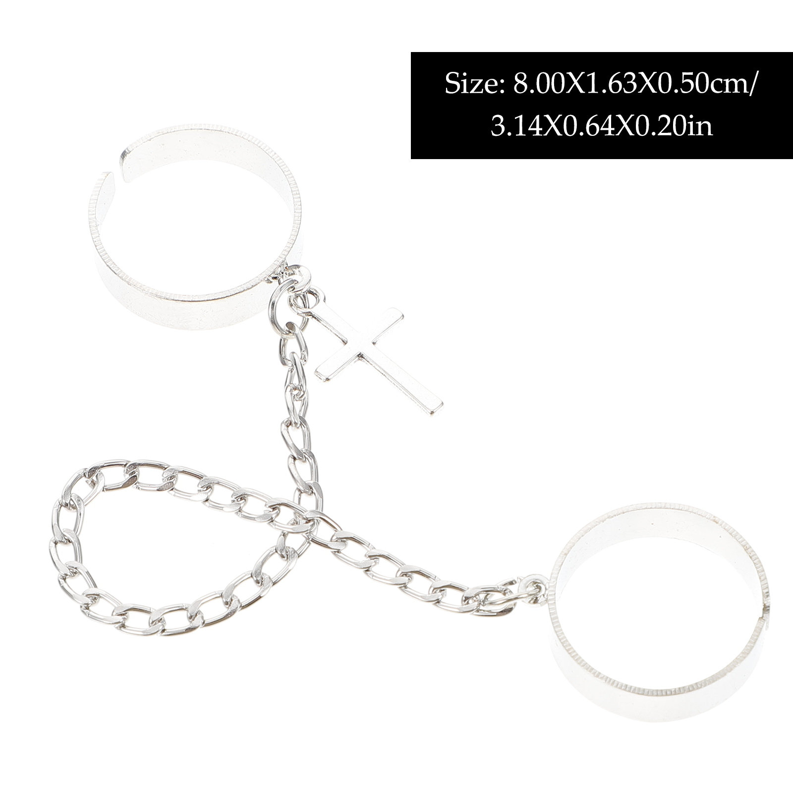 Knuckle Ring Set Cross Chain V - Vintage Punk Knuckle Rings Set review and price