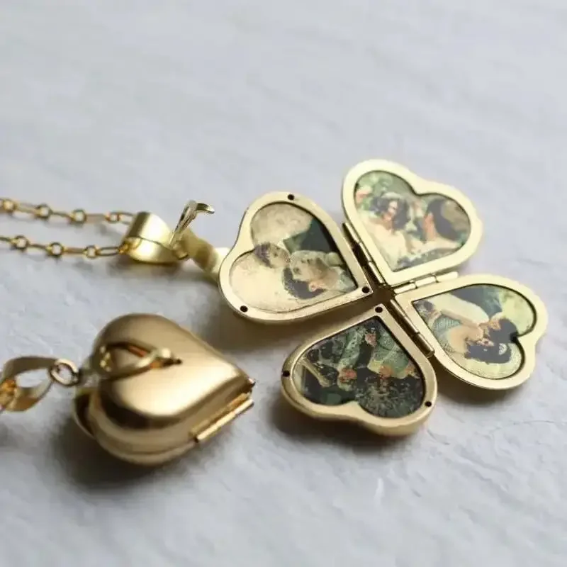 Vintage Necklace Folding Multi - Heart Locket Necklace Photo review and price