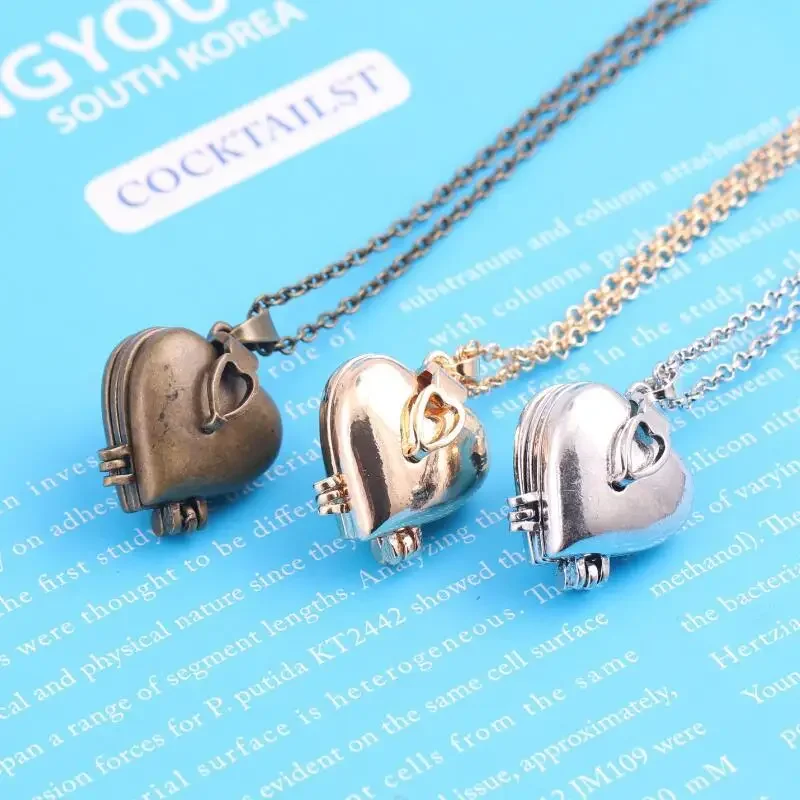 Vintage Necklace Folding Multi - Heart Locket Necklace Photo review and price