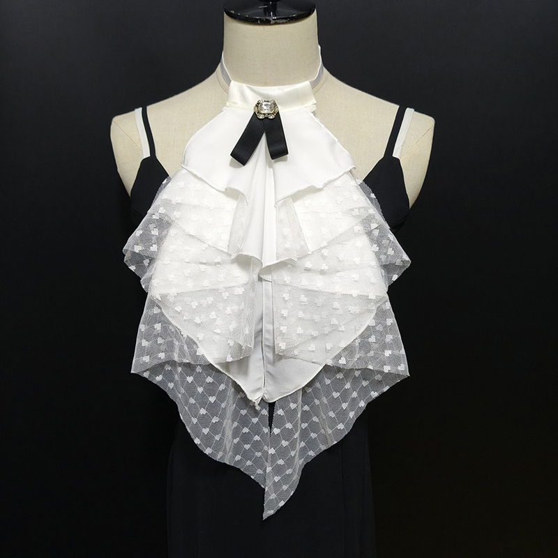 White Lace Layered Detachable  - Necklaces review and price