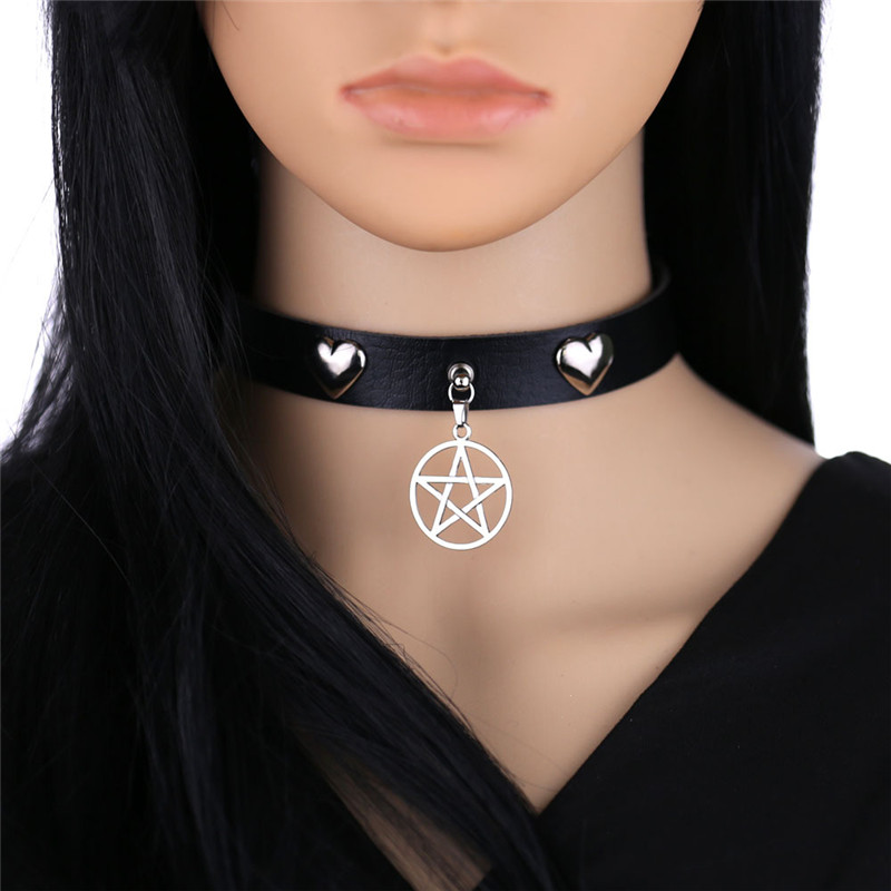 Punk Halloween Emo Cosplay Bla - Goth Punk Spike Choker review and price
