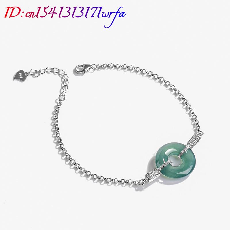 Blue Myanmar Jadeite Ring Brac - Bracelets review and price