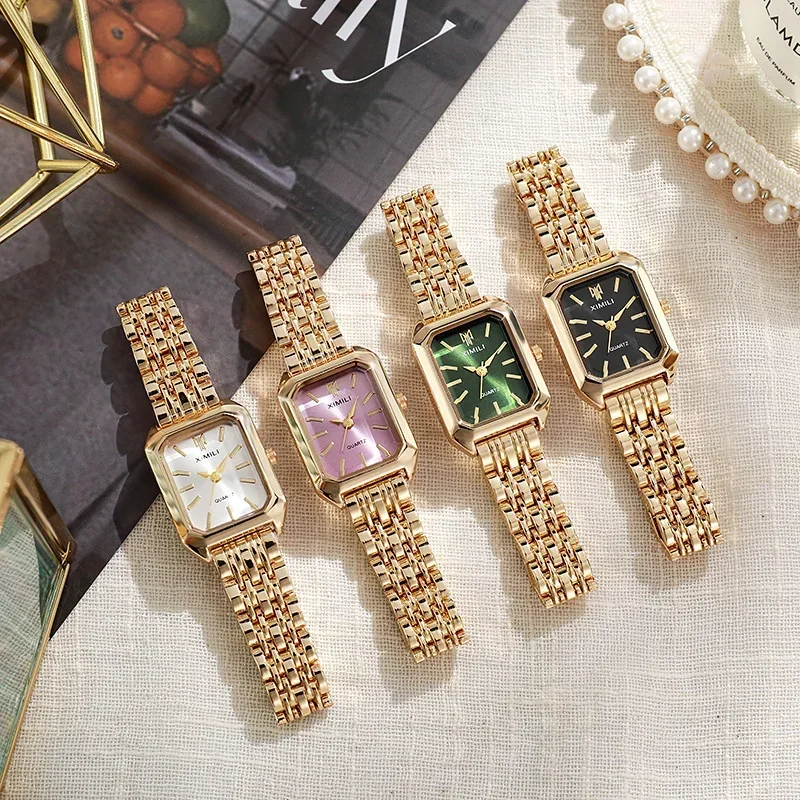 Women Retro Square Metal Band  - Watch Accessories review and price
