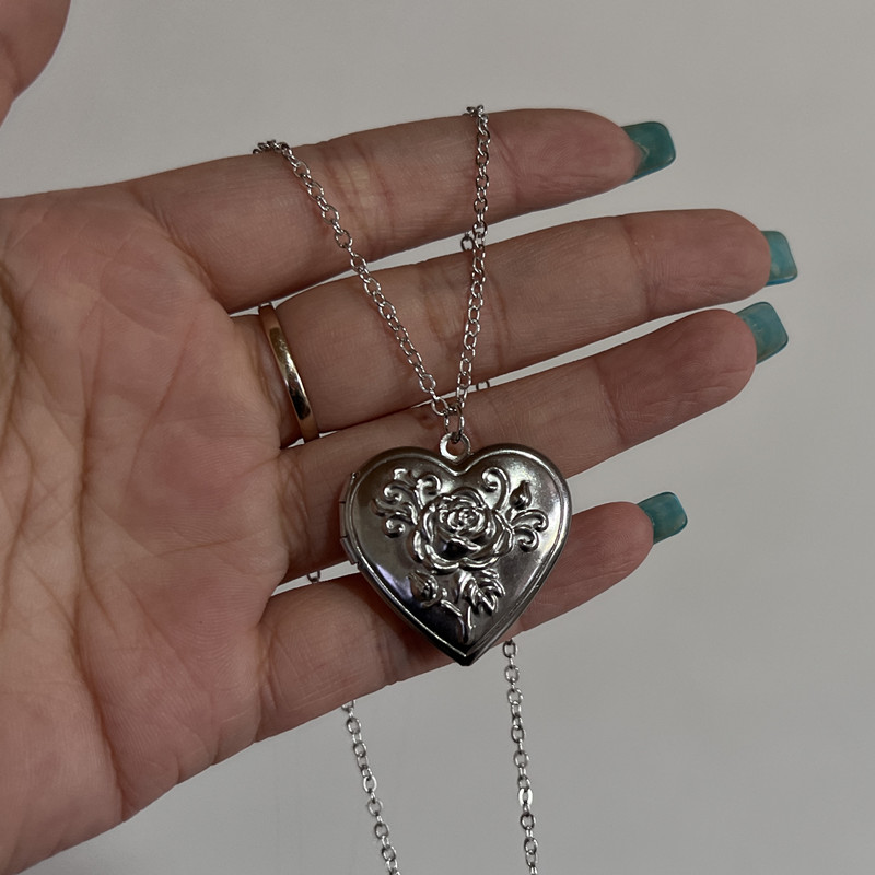 Heart Photo Frame Pendant Neck - Heart Locket Necklace Photo review and price