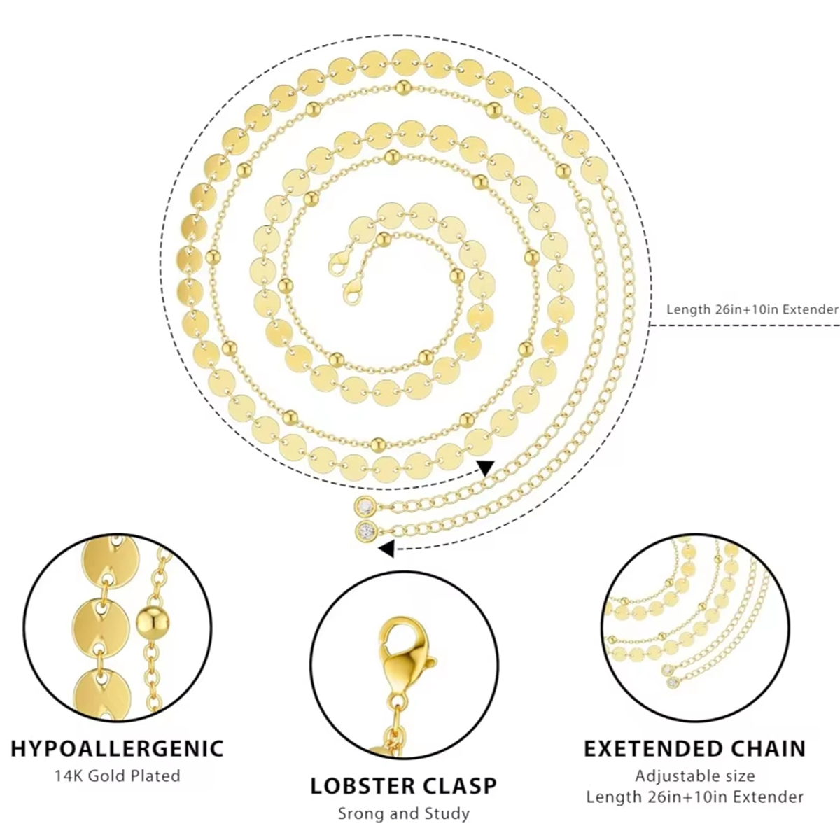 Gold Waist Chain, 14K Gold Pla - Body Jewelry review and price